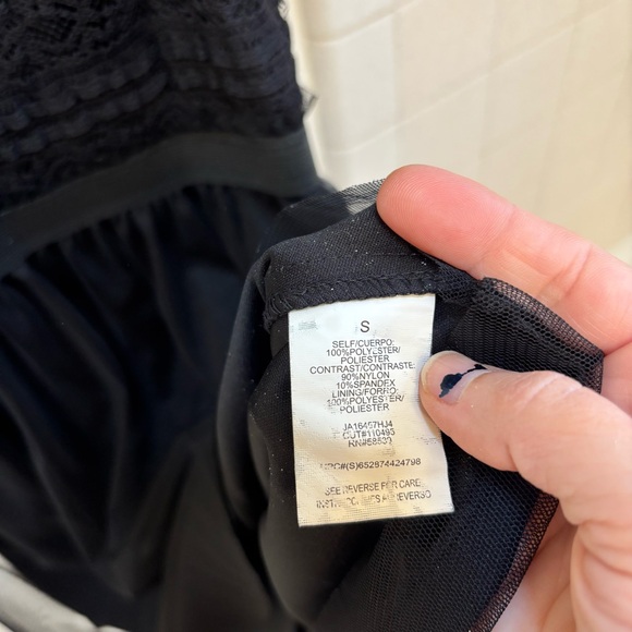 Speechless Black Lace Tulle Whimsigoth Junior Small Dress Zipper Back - Picture 5 of 7